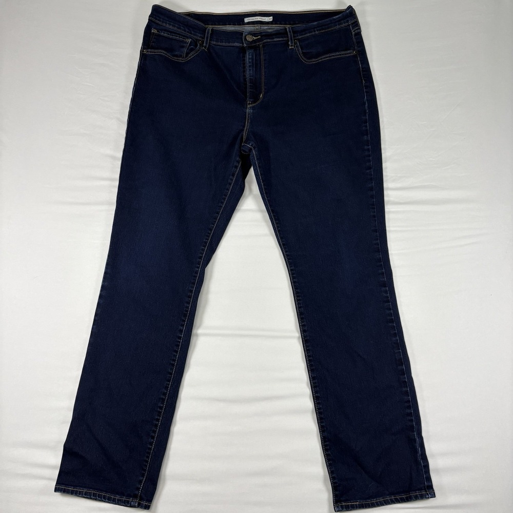 Levi's 724 High Rise Straight Jeans Women 34 Blue‎ Denim Classic Casual